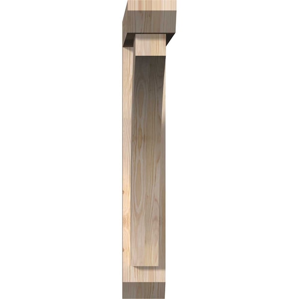 Thorton Slat Smooth Bracket W/ Offset Brace, Douglas Fir, 5 1/2W X 32D X 36H